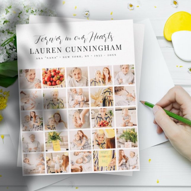 Memorial Modern Simple Minimalist 25 Photo Collage (Creator Uploaded)