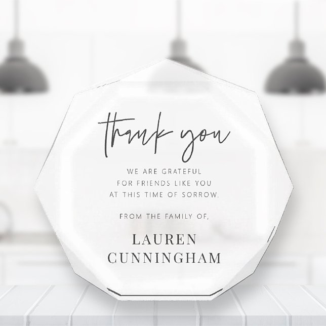 Memorial Modern Simple Minimalist Chic Photo Block (Creator Uploaded)