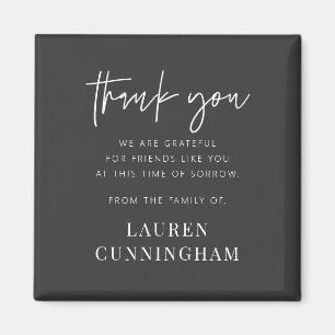 Memorial Modern Simple Minimalist Chic Thank You Magnet
