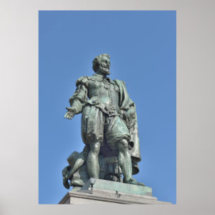 Memorial of painter Peter Paul Rubens in Antwerp Poster