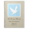 Memorial or Funeral Guest Book Notebook - Dove