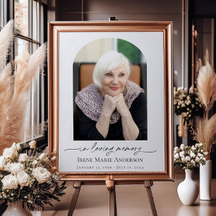 Memorial or Funeral Photo Tribute In Our Hearts  Poster