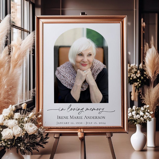 Memorial or Funeral Photo Tribute In Our Hearts  Poster (Creator Uploaded)