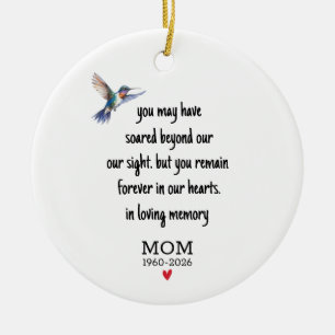 Memorial Ornament, Custom Sympathy Gift for Family Ceramic Ornament