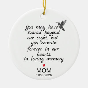 Memorial Ornament, Sympathy Gift for Family loss Ceramic Ornament