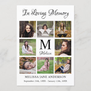 Memorial Personalised 8 Photo Service Funeral Program