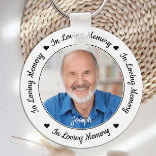 Memorial Personalized Photo In Loving Memory Key Ring
