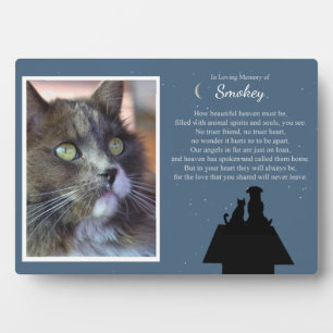 Memorial Pet Dog Cat with Custom Photo Spiritual Plaque