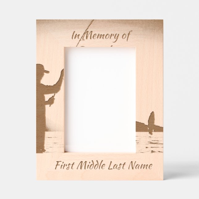 Memorial Photo Celebration of Life Keepsake Etched Frames (Front)