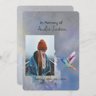 Memorial Photo Celebration of Life Keepsake  Invitation