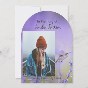 Memorial Photo Celebration of Life Keepsake  Invitation