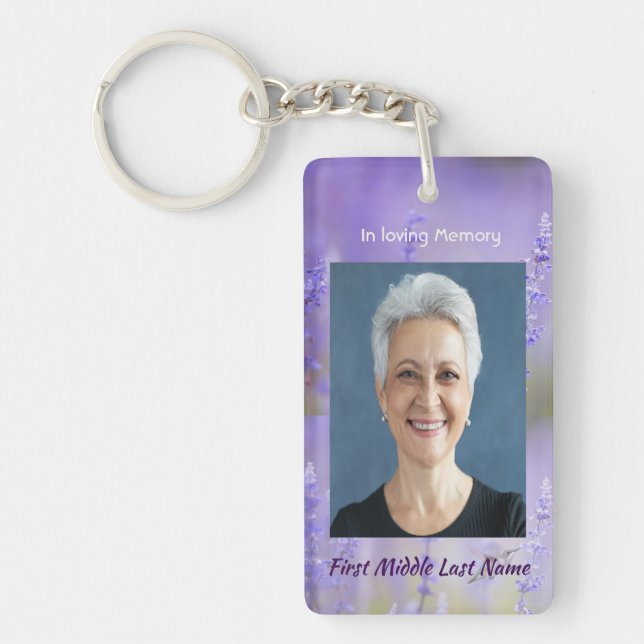 Memorial Photo Celebration of Life Keepsake  Key Ring (Front)