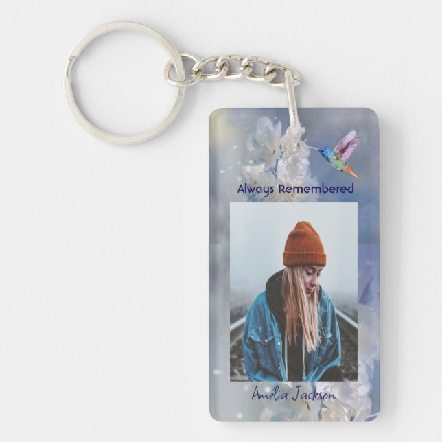 Memorial Photo Celebration of Life Keepsake  Key Ring (Front)