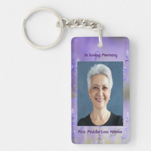Memorial Photo Celebration of Life Keepsake  Key Ring