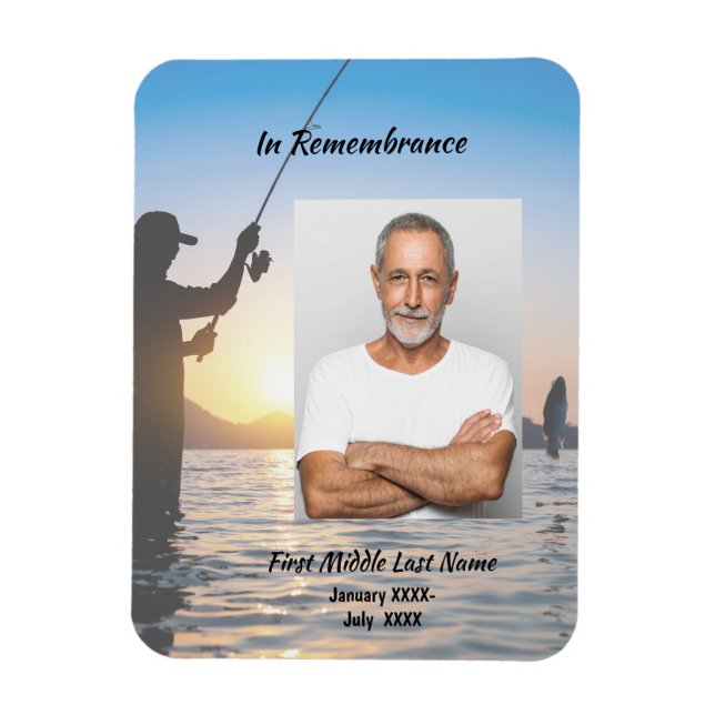 Memorial Photo Celebration of Life Keepsake Magnet (Vertical)