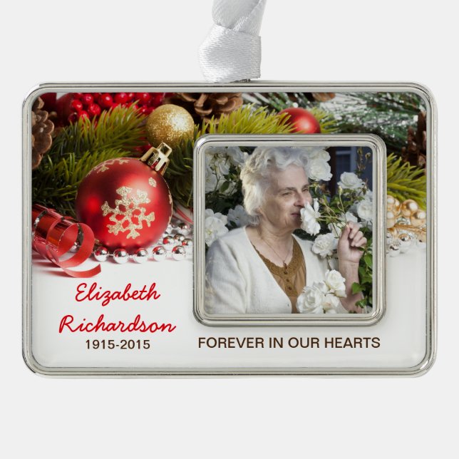Memorial Photo Christmas Xmas Holiday Decorations (Front)