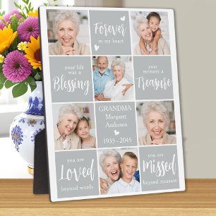 Memorial Photo Collage 6 Personalised Remembrance Plaque
