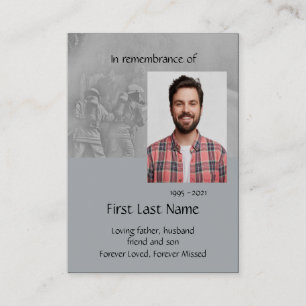 Memorial Photo Fireman Fire Fighter Rescue Business Card