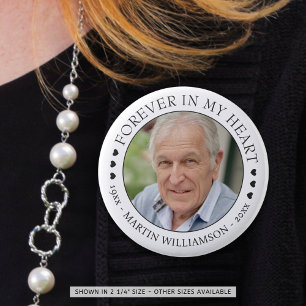 Memorial Photo Forever In My Heart 6 Cm Round Badge