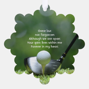 Memorial Photo Golfer Golf Course Golfing Tree Decoration Card