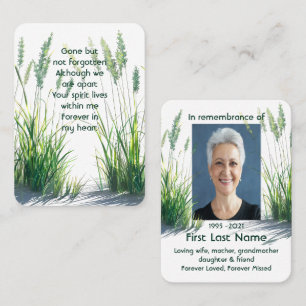 Memorial Photo Grasslands Wild Nature Grass Business Card