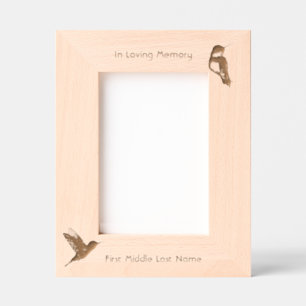 Memorial Photo Hummingbird Bird  Etched Frames