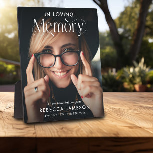 Memorial Photo 'In Loving Memory' Tribute Plaque