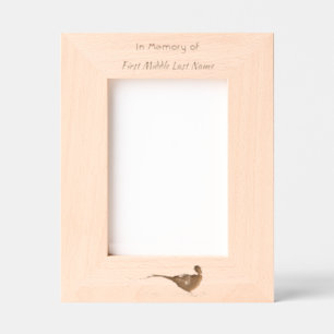  Memorial Photo Invite Pheasant Bird Art Etched Frames