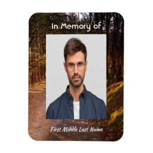 Memorial Photo Keepsake Forest Trail Walk Magnet