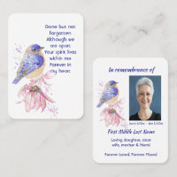 Memorial Photo Poem Bluebird Garden Bird