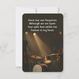 Memorial Photo Prayer Drummer Drums Band Invitation