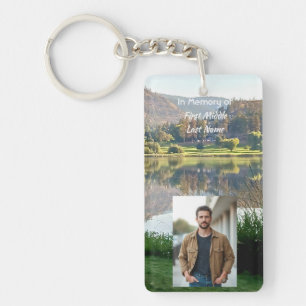 Memorial Photo Prayer Golf Course Pond Lake Nature Key Ring