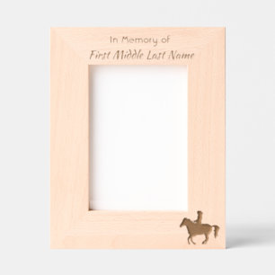 Memorial Photo Prayer Horse Back Riding  Etched Frames