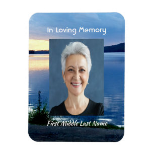 Memorial Photo Prayer Lake Sunrise Nature Magnet