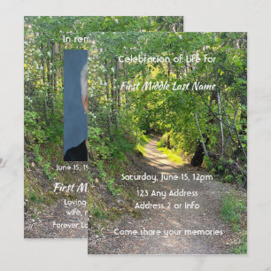 Memorial Photo Prayer Path Trail Forest Trees Invitation
