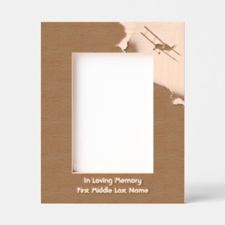 Memorial Photo Prayer Pilot Aeroplane Flying Etched Frames