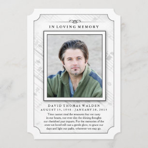 Memorial Photo Sympathy Thank You - Music Notes