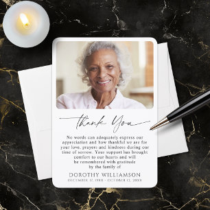 Memorial Photo Thank You Card