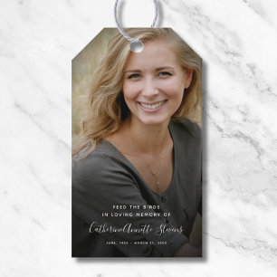 Memorial Photo Wild Bird Seed Funeral Keepsake  Gi Gift Tags