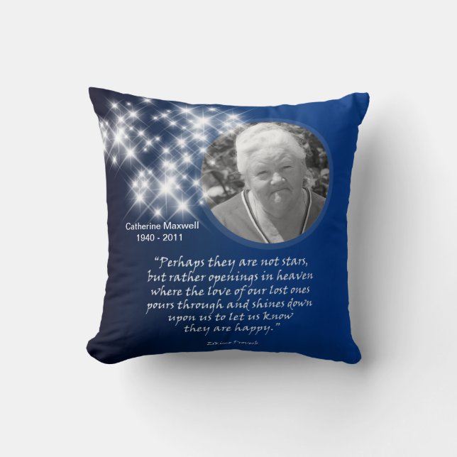 Memorial Pillow  Stars openings in heaven (Front)