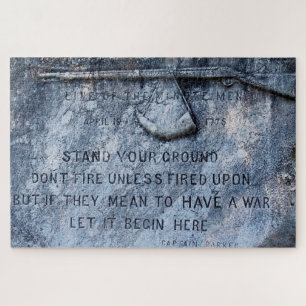 Memorial Plague Lexington Massachusetts Jigsaw Puzzle