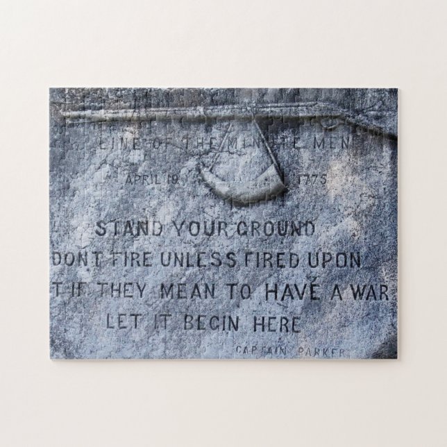 Memorial Plague Lexington Massachusetts Jigsaw Puzzle (Horizontal)