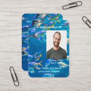 Memorial Pocket Card Aquarium Diving Tropical Fish
