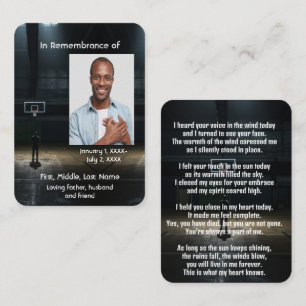 Memorial Pocket Card Basketball Game