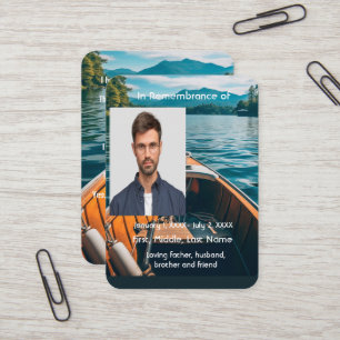 Memorial Pocket Card Boat Boating Boat