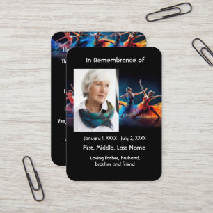 Memorial Pocket Card Dancer Dancing Dance