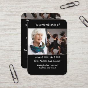 Memorial Pocket Card Dancer Dancing Dance