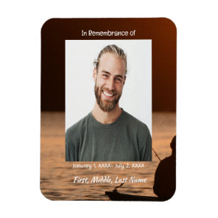 Memorial Pocket Card Fishing Fisherman Magnet
