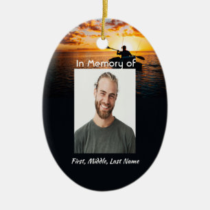 Memorial Pocket Card Kayaking Sport Ceramic Ornament