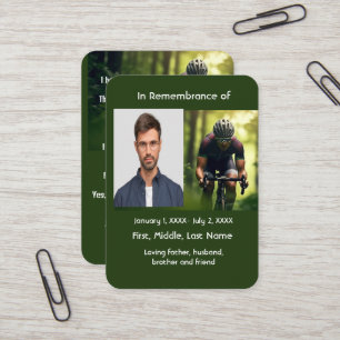 Memorial Pocket Card Mountain Bike Cycling